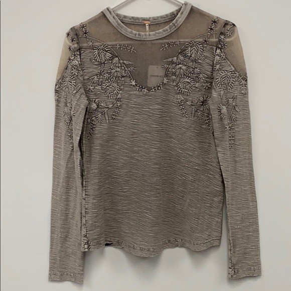 Free People Micha Tee in Gray - Picture 4 of 13